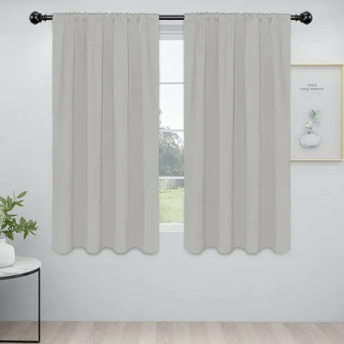 Vista 10 de Easy-Going - Cortinas opacas con bolsillo para varilla para dormitorio, cortinas de ventana para oscurecer la habitación para sala de estar