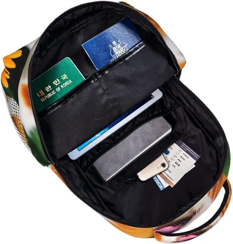 Vista 5 de Linda mochila de dibujos animados para computadora portátil, mochila de viaje de anime para mujeres y hombres, Patrón (697), Mochilas de mochila