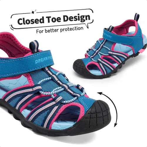 Vista 5 de DREAM PAIRS Sandalias deportivas de verano para niños y niñas para niños pequeños y grandes