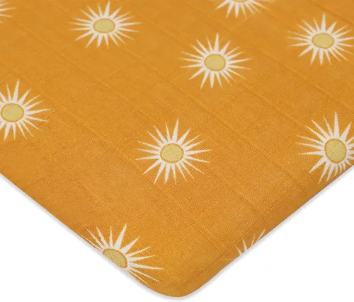 Vista 12 de Babyletto Sábanas de muselina para moisés de bebé para niñas y niños - Certificadas GOTS, funda de algodón orgánico transpirable, ajuste de 360°