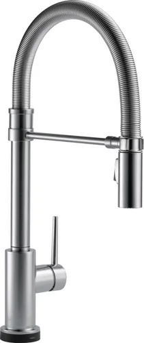 Vista 22 de Delta Faucet Trinsic Pro - Grifo de cocina de estilo comercial, grifos de cocina con rociador desplegable, grifo de fregadero de cocina, grifo