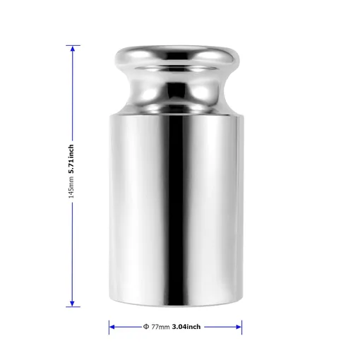 Vista 2 de Peso de calibración de 11.0 lbs, clase M1 de alta precisión de grado 176.37 oz, peso de calibración, acero de precisión, acabado cromado