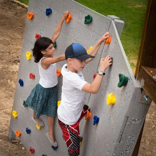 Vista 3 de Squirrel Products Soportes de escalada en roca para niños, rocas de escalada extra grandes de lujo con accesorios de montaje – DIY pared de roca