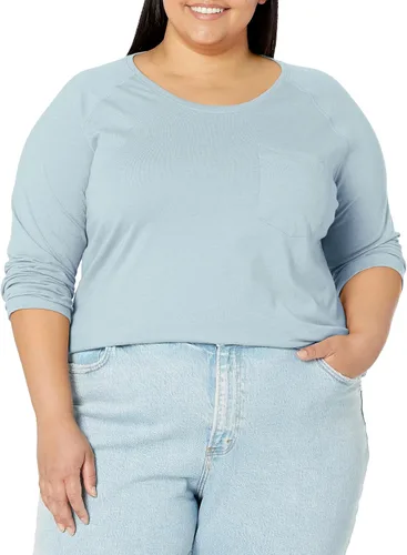 Vista 7 de Dickies Camiseta refrescante de manga larga con bolsillo para mujer Azul celeste