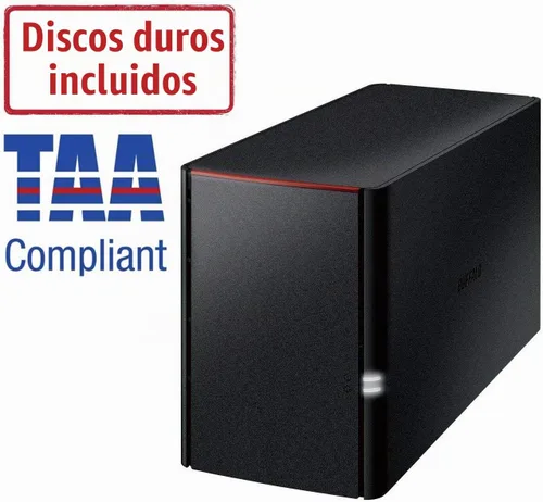 Vista 3 de BUFFALO LinkStation SoHo 220 2-Bay Personal Cloud Office NAS 4TB (2x2TB) con discos duros incluidos