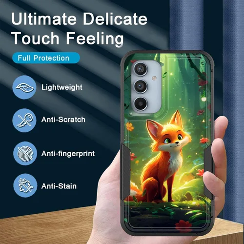 Vista 506 de Funda para Galaxy A14 5G, resistente de doble capa híbrida de policarbonato duro, goma suave, a prueba de golpes, funda protectora resistente