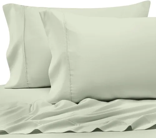 Vista 51 de Juego de 2 fundas de almohada de 100 % algodón puro, tamaño King, color plateado, lujosas fundas de almohada de algodón de fibra larga de 400 hilos