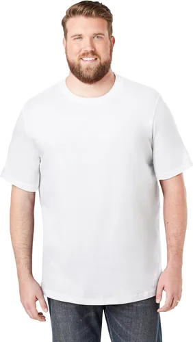 Vista 37 de KingSize Big & Tall - Camiseta ligera, sin encogimiento, con cuello redondo para hombre Gris Caliente Carbón