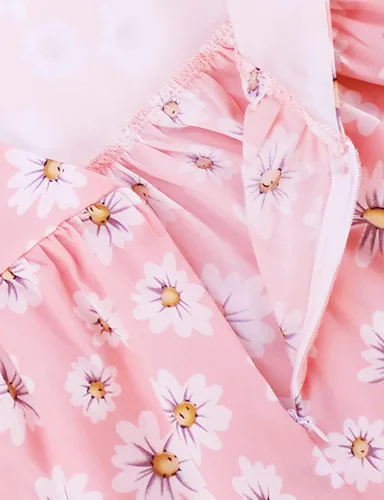 Vista 117 de Vestido de verano para niña, de algodón, con diseño floral