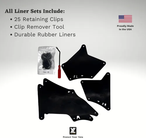 Vista 3 de Juego de cuatro protectores contra salpicaduras con clips para FJ Cruiser 2007-2014