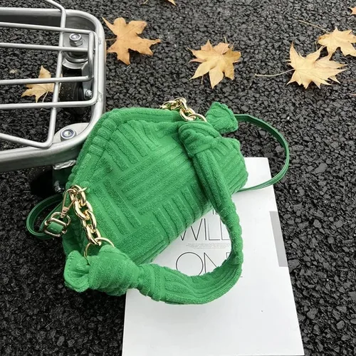 Vista 6 de Onlymaker Bolso cruzado de algodón para mujer, bolso de mano tipo hobo para fiesta