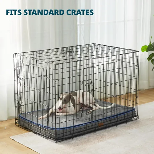 Vista 5 de LIORCE Cama grande para perros de espuma viscoelástica, camas ortopédicas de 4 pulgadas de grosor para perros grandes, cama impermeable para perros