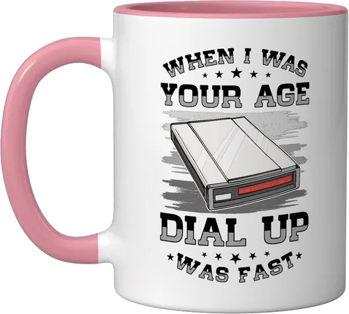 Vista 8 de 90s Nostalgia Retro 90s Dial Up Internet Vintage Ceramic Mug, Black/White
