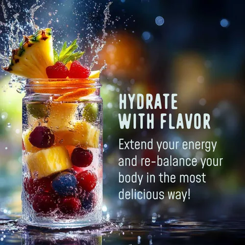 Vista 4 de FlavCity Fruit Punch - Paquetes de polvo de electrolitos, 28 paquetes de hidratación, sin azúcar añadida, polvo de hidratación con fruta real y sal