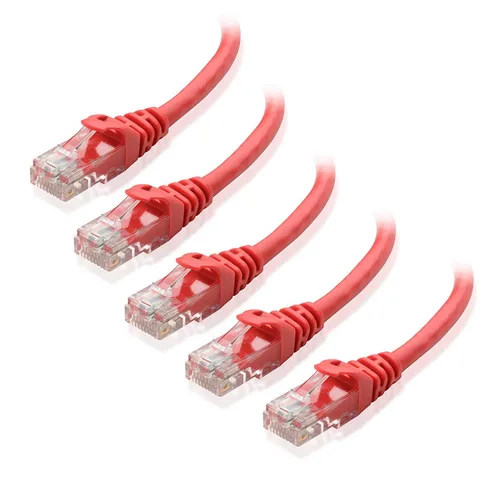 Vista 13 de Cable Matters Paquete de 5 cables Ethernet Cat 6 cortos sin enganches de 10 Gbps, cable Cat 6, cable Cat6, cable Ethernet, negro 24 AWG cobre