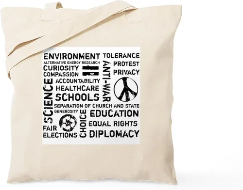 Vista 11 de CafePress A Woman's Place Is In The House & Senate, bolsa de lona natural, bolsa de compras reutilizable