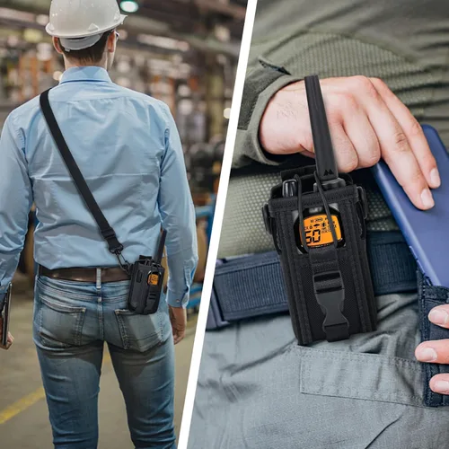 Vista 7 de ANKHOH Funda Holster para Radio Compatible con GXT1000VP4 Radio Bidireccional GMRS de 50 Canales, Estuche para Walkie Talkie de Largo Alcance