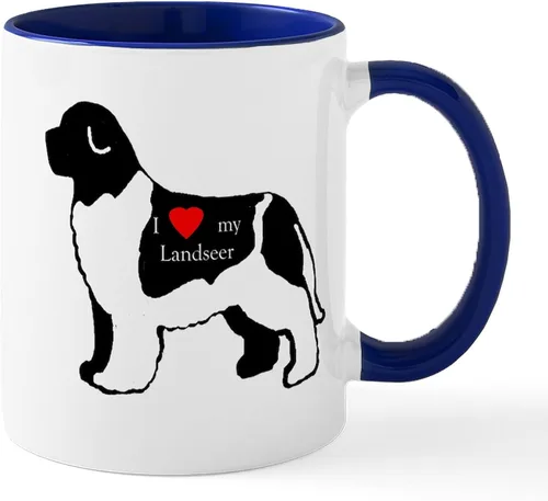 Vista 33 de CafePress Newfoundland Dog Drool Zone Taza de café de cerámica de 11 oz (11.0 fl oz)