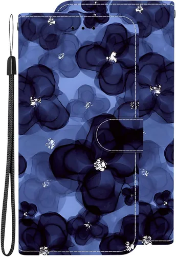 Vista 2 de Funda de cuero con tapa para Motorola Moto E7 Power Case con ranura para tarjeta de cuero con patrón de cristal pintado (SJ-31)