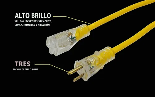 Vista 10 de Southwire Yellow Jacket Cable de Extensión para Trabajo Pesado - Alimentación Confiable para Exteriores para Herramientas y Equipos - Extremo