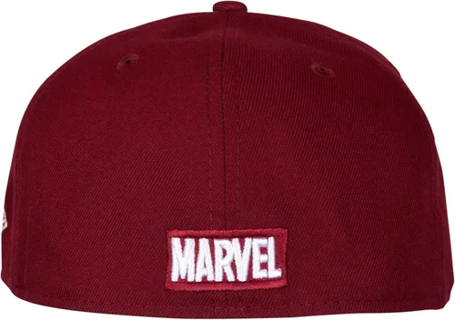 Vista 4 de New Era Daredevil - Sombrero ajustado de ala negra 59Fifty (as1, numérico, numérico_7, 7 ajustado), Rojo