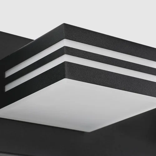 Vista 9 de Moderna lámpara LED para tocador de baño (3 luces, 24 pulgadas) (5CCT, regulable), negro mate moderno para pared de baño