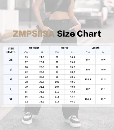 Vista 5 de ZMPSIISA Pantalones cargo de cintura alta para mujer, pantalones casuales de pierna ancha, 6 bolsillos, pantalones militares de combate