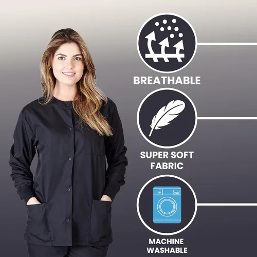 Vista 2 de Chaqueta médica de calentamiento para mujer, chaquetas médicas para mujer