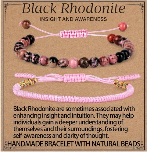 Vista 100 de LPBeads Pulsera de piedra natural hecha a mano de tamaño ajustable