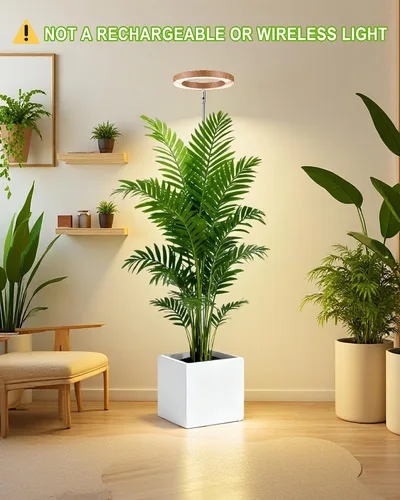 Vista 2 de yadoker Luz de Crecimiento de Plantas, Luz de Crecimiento LED de Espectro Completo para Plantas de Interior, Luces de Plantas de Grano de Madera