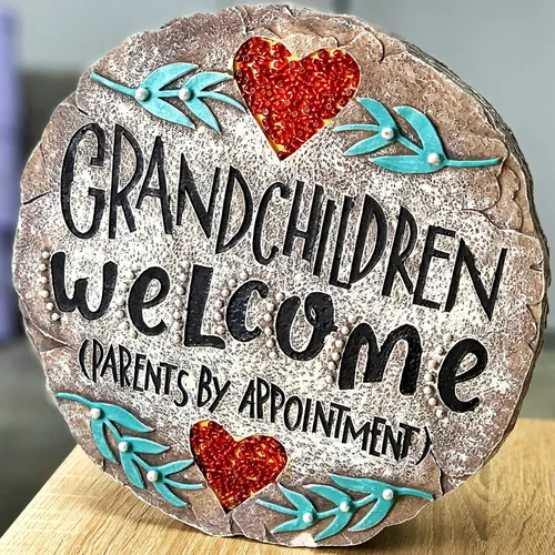 Vista 3 de Piedras para exteriores o jardín, regalos para abuela y abuelo, regalos para la abuela (regalo del día de los abuelos, nietos de bienvenida a casa)