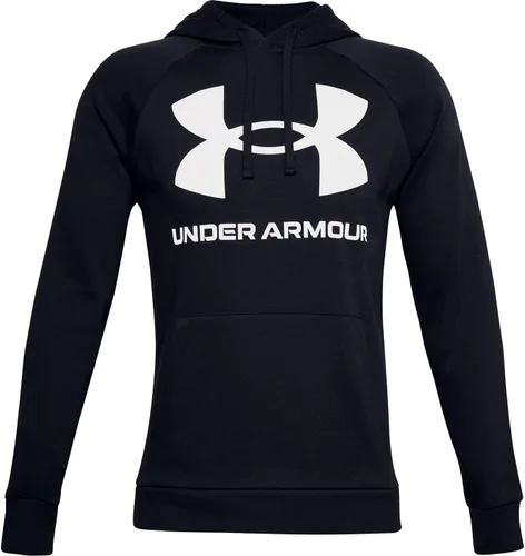 Vista 2 de Under Armour Rival - Sudadera con capucha para hombre, con logotipo grande Rival Fleece