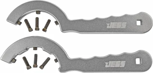 Vista 2 de JEGS Llave inglesa universal Dientes extraíbles Aluminio Billet Utiliza barra de trinquete/interruptor de 3/8 pulgadas Incluye 2 llaves