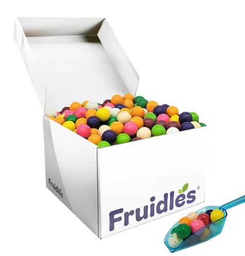 Vista 7 de Fruidles Surtido de bolas de goma de mascar con sabor especial a frutas, golosinas de bufé de dulces, recambios de tamaño de máquina, Parve