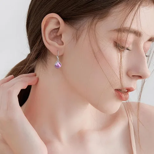 Vista 2 de Pendientes de lágrima de plata de ley con filigrana irlandesa celta lágrima gota aretes de joyería regalos para mujeres niñas
