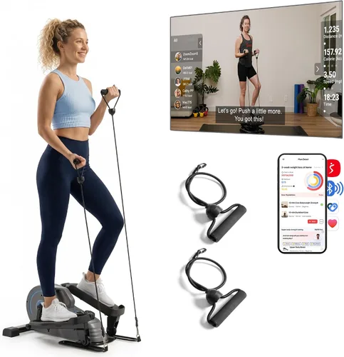 Vista 8 de JLL Elliptical Exercise Machine, Mini Elliptical Cross Trainer 2-in-1 Sit/Stand, 8-Level Magnetic Resistance, Compact Home & Office, LCD Monitor