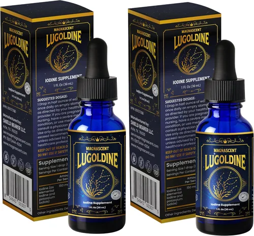 Vista 9 de Lugoldina 150 mcg iodine per drop; alcohol-free and glycerin-free liquid iodine supplement made in USA.