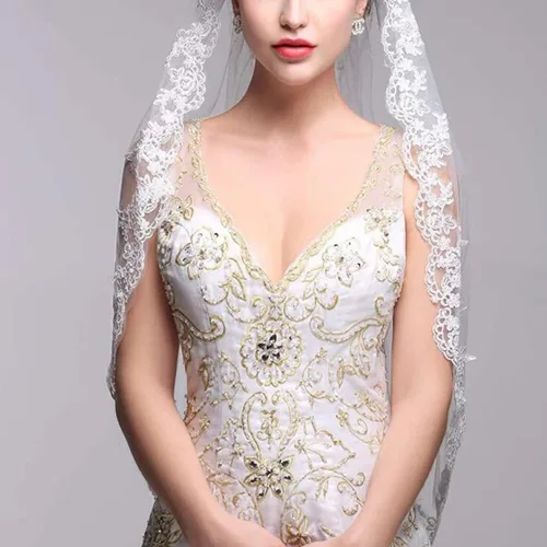 Vista 8 de Snadulor Velo de novia de boda con peine de 1 nivel, velo corto de boda, accesorios para el cabello de novia.
