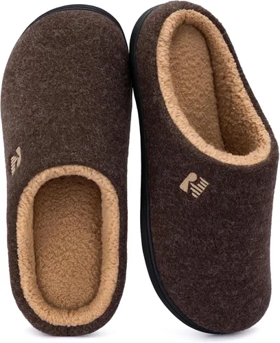 Vista 19 de RockDove Pantuflas tipo zueco con forro de sherpa para hombre