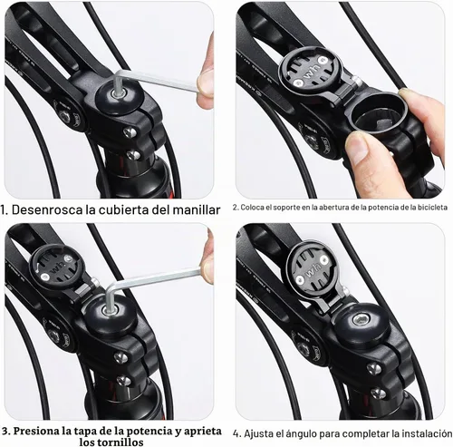 Vista 2 de Soporte de vástago de bicicleta ajustable hacia fuera Soporte