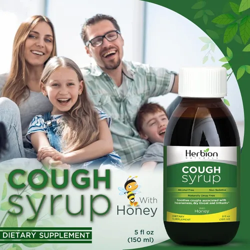Vista 5 de HERBION Naturals - Jarabe para la tos con miel, 5 onzas líquidas, alivia la tos y alivia el dolor de garganta, optimiza el sistema inmunológico