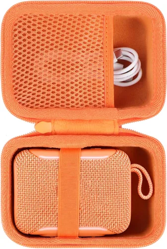 Vista 16 de Funda de silicona Lebakort compatible con altavoz portátil JBL GO 4 (Funda negra)