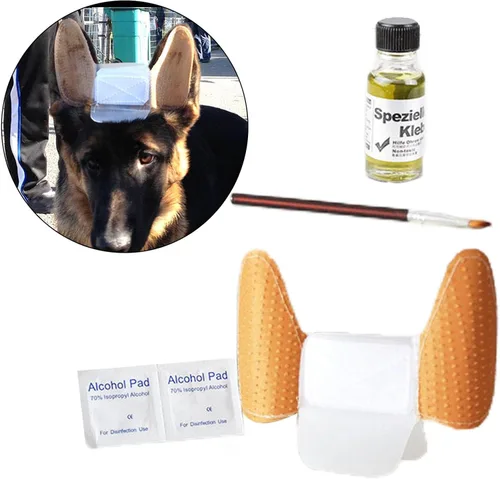 Vista 5 de MagiDeal 1 juego de calcomanías para orejas de cachorro, corrector de oído, kit de herramientas para el cuidado de los oídos, soporte para orejas