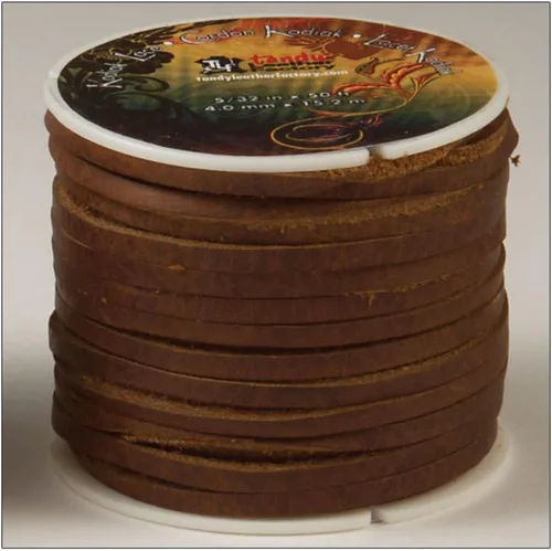 Vista 5 de Tandy Leather Kodiak Lace – Cordón de artesanía curtido al aceite resistente para equipos de rancho y reparaciones – Cordón de cuero para proyectos