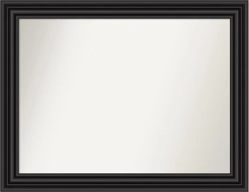 Vista 484 de Amanti Art Espejo personalizado, espejo de baño negro puente, espejo de pared o espejo de tocador de baño sobre el fregadero (26 x 26 pulgadas)
