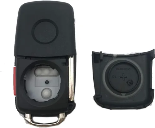 Vista 6 de Carcasa Plegable Abatible para Llavero de Coche Compatible con VW Volkswagen GTI Jetta Eos Golf Repuesto de Entrada sin Llave Control Remoto