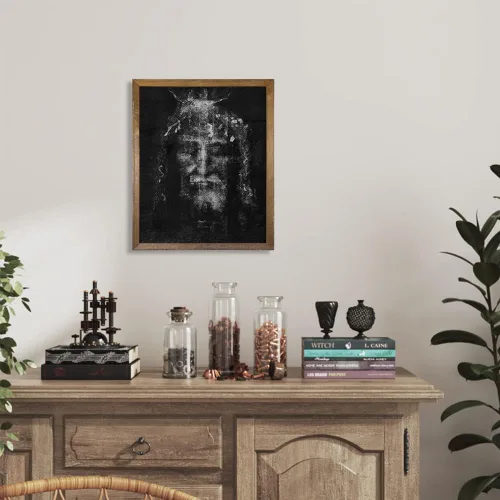 Vista 5 de Imágenes de Jesús para pared, póster impreso de la Sábana Santa de Turín, decoración de pared de fotos de Jesucristo, regalos religiosos cristianos