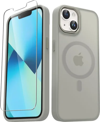 Vista 17 de YENAPOON Funda magnética mate para iPhone 11 con 1 protector de pantalla, compatible con Magsafe, translúcida esmerilada, delgada, a prueba