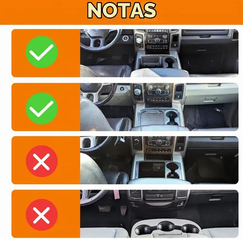 Vista 2 de RT-TCZ para RAM Cubierta de Soporte de Tazas de Consola Central Marco de Cubierta para Dodge RAM 2012-2017 Negro Fibra de Carbono ABS Accesorios