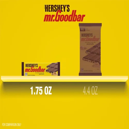 Vista 8 de HERSHEY'S MR. GOODBAR Barras de caramelo de chocolate con maní, 1.75 oz (36 unidades)